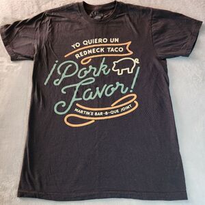 Martin's Bar-B-Que Joint Tshirt With Graphic Of Pig Size Small
